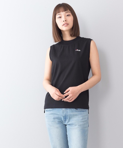 FILA（フィラ）の「【FILA/フィラ】ノースリーブＴシャツ　ＦＬ１８０８　ワンポイント刺繍（タンクトップ・レディース・ホワイト/ブラック/パープル・MEDIUM/LARGE）」の10枚目の写真