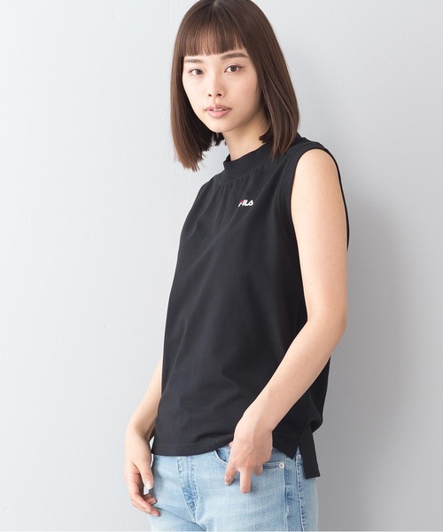 FILA（フィラ）の「【FILA/フィラ】ノースリーブＴシャツ　ＦＬ１８０８　ワンポイント刺繍（タンクトップ・レディース・ホワイト/ブラック/パープル・MEDIUM/LARGE）」の9枚目の写真