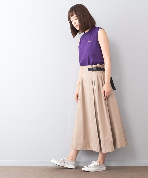 FILA（フィラ）の「【FILA/フィラ】ノースリーブＴシャツ　ＦＬ１８０８　ワンポイント刺繍（タンクトップ・レディース・ホワイト/ブラック/パープル・MEDIUM/LARGE）」の7枚目の写真