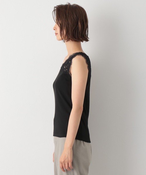 LEPSIM(レプシィム)の「カタレースインナータンク 887145(タンクトップ・レディース・ブラック/オフホワイト/グレイッシュベージュ・MEDIUM/LARGE)」の9枚目の写真