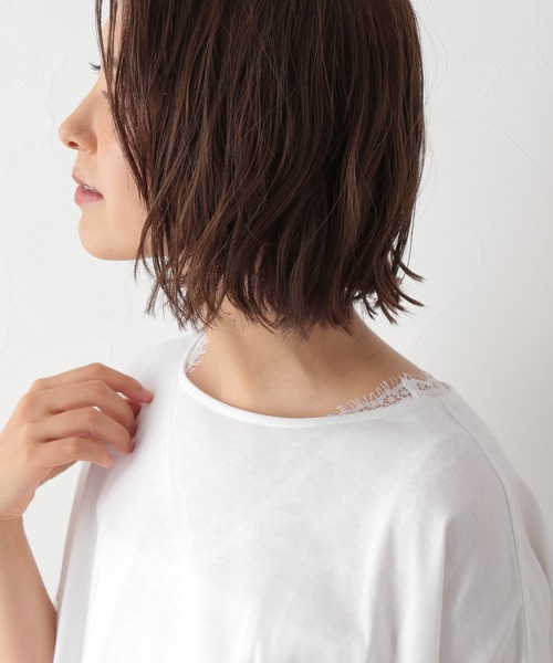 LEPSIM(レプシィム)の「カタレースインナータンク 887145(タンクトップ・レディース・ブラック/オフホワイト/グレイッシュベージュ・MEDIUM/LARGE)」の4枚目の写真