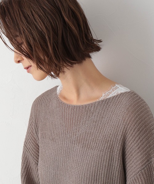 LEPSIM(レプシィム)の「カタレースインナータンク 887145(タンクトップ・レディース・ブラック/オフホワイト/グレイッシュベージュ・MEDIUM/LARGE)」の5枚目の写真