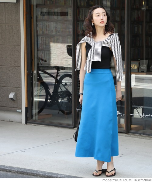 coca（coca）（コカ）の「ニットフレアスカート（スカート・レディース・グリーン/ブルー/イエロー/ブラック/マスタード/ダークグリーン/パープル/ブラウン/パープル系その他・ONE SIZE）」の15枚目の写真