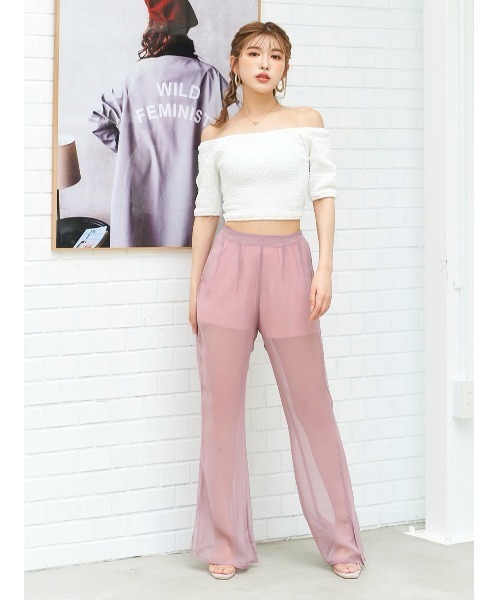 Darich（ダーリッチ）の「シャーリングクロップドトップス（Tシャツ/カットソー・レディース・ベージュ/アイボリー/ミント/ピンク・FREE）」の13枚目の写真