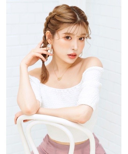 Darich（ダーリッチ）の「シャーリングクロップドトップス（Tシャツ/カットソー・レディース・ベージュ/アイボリー/ミント/ピンク・FREE）」の17枚目の写真