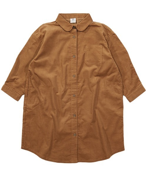 devirock（デビロック）の「ロング丈シャツコールワンピース（シャツワンピース・キッズ・モカ/ラベンダー/ベージュ/ライトブラウン・110cm/130cm/140cm/120cm/150cm/160cm/100cm）」の14枚目の写真