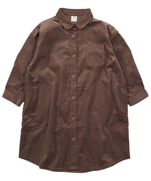 devirock（デビロック）の「ロング丈シャツコールワンピース（シャツワンピース・キッズ・モカ/ラベンダー/ベージュ/ライトブラウン・110cm/130cm/140cm/120cm/150cm/160cm/100cm）」の15枚目の写真