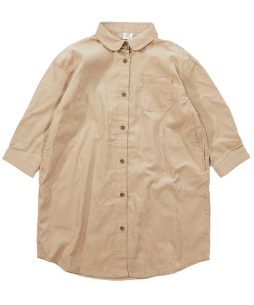 devirock（デビロック）の「ロング丈シャツコールワンピース（シャツワンピース・キッズ・モカ/ラベンダー/ベージュ/ライトブラウン・110cm/130cm/140cm/120cm/150cm/160cm/100cm）」の16枚目の写真