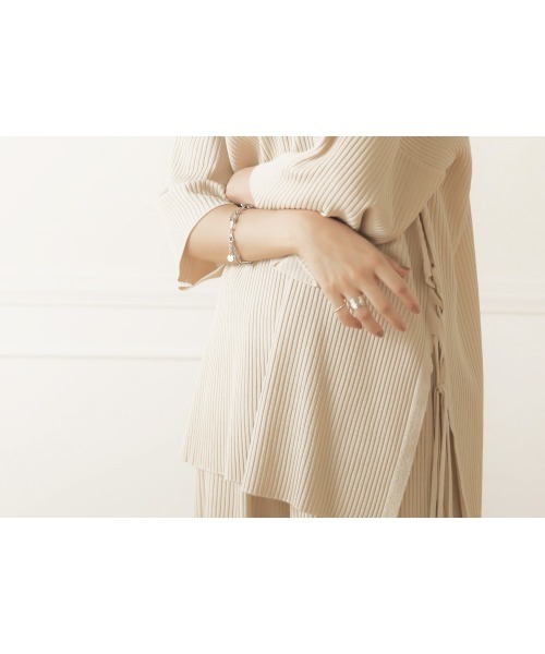 Bab（バブ）の「サイドリボンニットアップ（セットアップ・レディース・ブラック/ベージュ/ブラウン/アイボリー・FREE）」の9枚目の写真