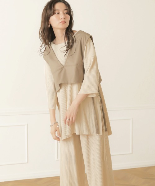 Bab（バブ）の「サイドリボンニットアップ（セットアップ・レディース・ブラック/ベージュ/ブラウン/アイボリー・FREE）」の11枚目の写真