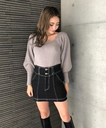 ENVYM | スクエアネックＫｎｉｔ ＰＯ(ニット/セーター)