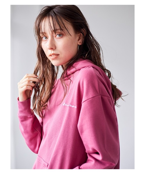 KANGOL EXTRA COMFORT（カンゴールエクストラコンフォート）の「【KANGOL EXTRA COMFORT(カンゴール　エクストラ　コンフォート)】ワイドスリットパーカー（パーカー・レディース・ブルーグレー/パープル/オフホワイト/ブラック/モカ/ベージュ/ブラウン/杢グレー/アイボリー/レンガ・LL/M/L）」の9枚目の写真