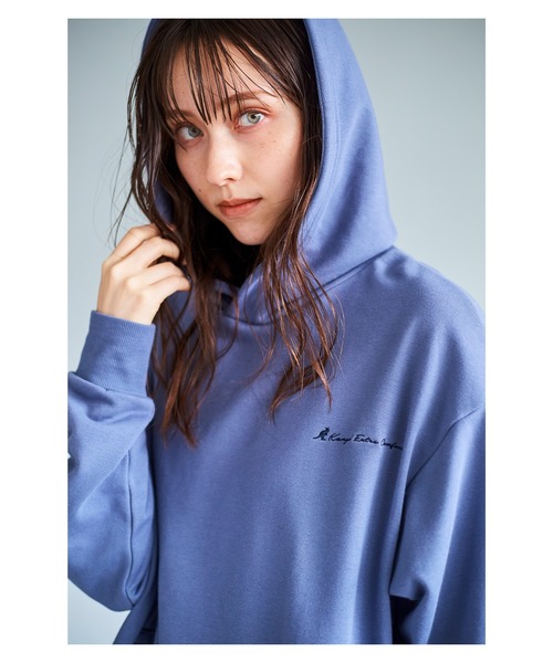 KANGOL EXTRA COMFORT（カンゴールエクストラコンフォート）の「【KANGOL EXTRA COMFORT(カンゴール　エクストラ　コンフォート)】ワイドスリットパーカー（パーカー・レディース・ブルーグレー/パープル/オフホワイト/ブラック/モカ/ベージュ/ブラウン/杢グレー/アイボリー/レンガ・LL/M/L）」の5枚目の写真