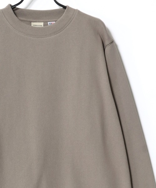 Goodwear（グッドウェア）の「Goodwear/グッドウェア 裏毛 USAコットン 無地 クルーネック スウェット トレーナー/レディース メンズ（スウェット・メンズ・ブラック/ベージュ/ブラウン/グレー/オフホワイト/カーキ/グリーン/ネイビー/グレイッシュベージュ・M/L/XL）」の10枚目の写真