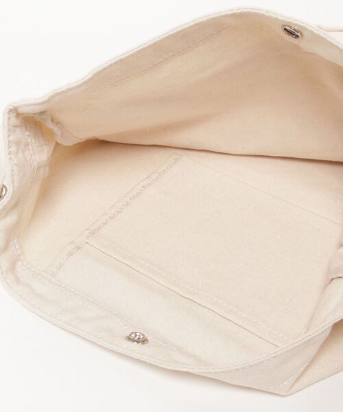 Dickies(ディッキーズ)の「Dickies MAT CANVAS TOTE M(トートバッグ・レディース・ホワイト/オレンジ・FREE)」の5枚目の写真
