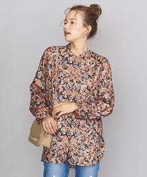 BEAUTY&YOUTH UNITED ARROWS | BY アートフラワープリントバンドカラーシャツ(シャツ/ブラウス)