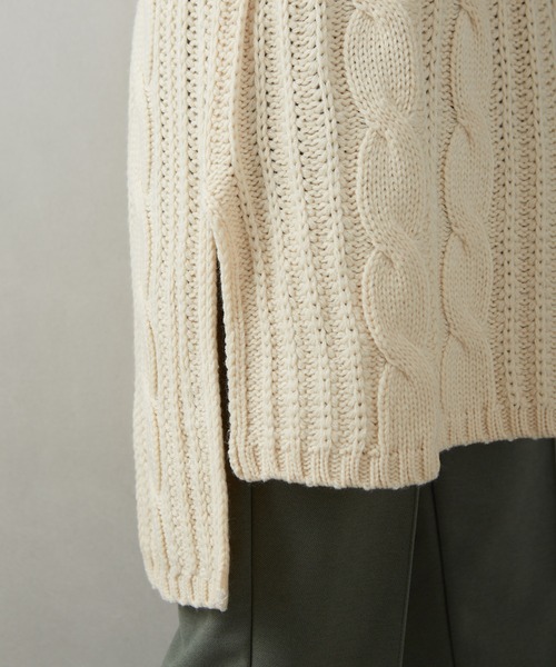 SpRay（スプレイ）の「ベルト付ケーブルチュニック（チュニック・レディース・ブラック/ベージュ/ブラウン/モカ・FREE）」の16枚目の写真