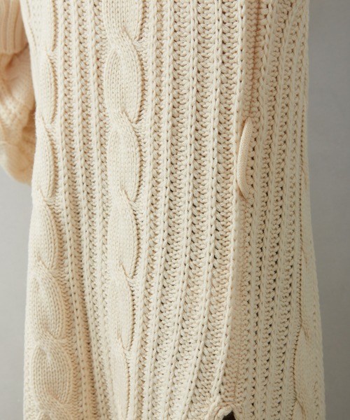 SpRay（スプレイ）の「ベルト付ケーブルチュニック（チュニック・レディース・ブラック/ベージュ/ブラウン/モカ・FREE）」の13枚目の写真