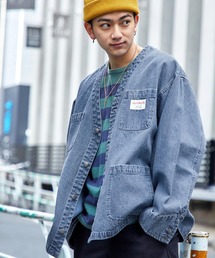 メンズのノーカラージャケット ブルー ネイビー 青色系 ファッション通販 Zozotown