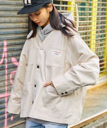 ホワイト ノーカラージャケット HIGH STREET ジャケット ノーカラージャケット STREET∴サッカー