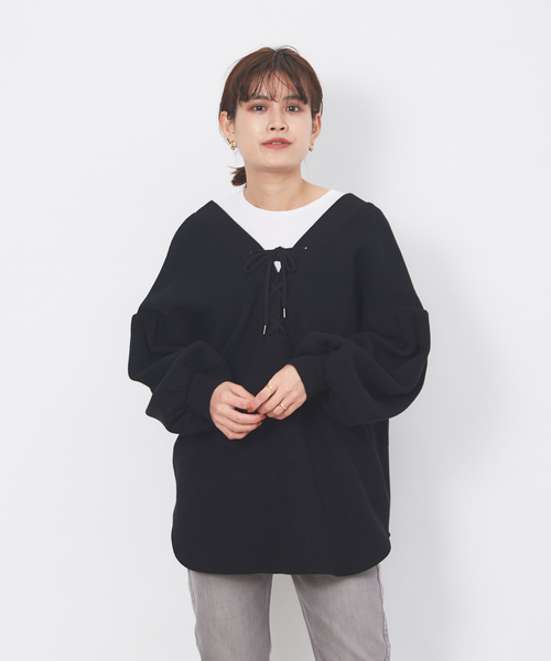 ☆Rouge vif Anna☆2WAYワッフルプルカーデ　WEB＆一部店舗限定 Rouge vif Anna（ルージュヴィフアンナ）の「【WEB＆一部店舗