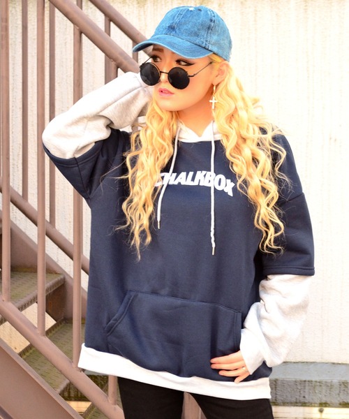 (クリーク) Clique レディース Oakdale パーカー フーディー プルオーバー UB167 (ブラック) babyShoop（ベイビーシュープ）の「CHALKBOXロゴプルオーバー