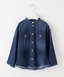Lee（リー）の「【Lee×CIAOPANIC TYPY】バンドカラーデニムワークシャツ（シャツ/ブラウス・キッズ）」