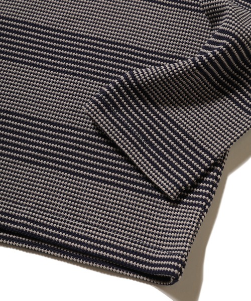 MEN'S BIGI(メンズビギ)の「フクレボーダー ストレッチロングTシャツ(Tシャツ/カットソー・メンズ・ネイビー/ホワイト/ブラウン・02/03/01)」の18枚目の写真