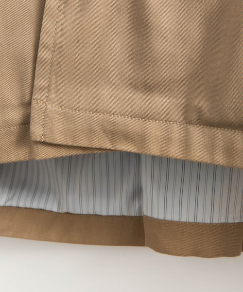 Rocky Monroe（ロッキーモンロー）の「オーバーサイズ ショートトレンチコート（トレンチコート・メンズ・ブラック/ベージュ/ネイビー/オフホワイト/オリーブ/グレイッシュブルー/チャコール・M/L）」の19枚目の写真