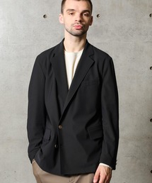 トリコット編みダブルジャケット