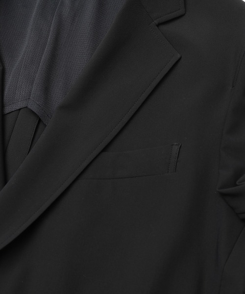 FUSE(フューズ)の「トリコット編みダブルジャケット(テーラードジャケット・メンズ・オリーブ/ブラック・01/02/03)」の16枚目の写真