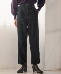 GLOBAL WORK | ハイウエストタックデニムパンツ/925374(デニムパンツ)