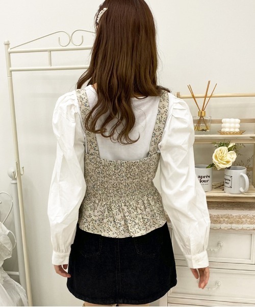 apres jour（アプレジュール）の「花柄ビスチェセット【ZOZOTOWN限定アイテム】（Tシャツ/カットソー・レディース・アイボリー/ミント/モカ/ダークブルー・フリー/X-LARGE）」の13枚目の写真