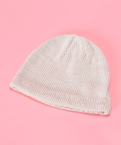 KIJIMA TAKAYUKI（キジマ　タカユキ）の「リネンシルクニットビーニー WKN-211003（ニットキャップ/ビーニー・レディース・オフホワイト/オレンジ/ベージュ・FREE）」の8枚目の写真