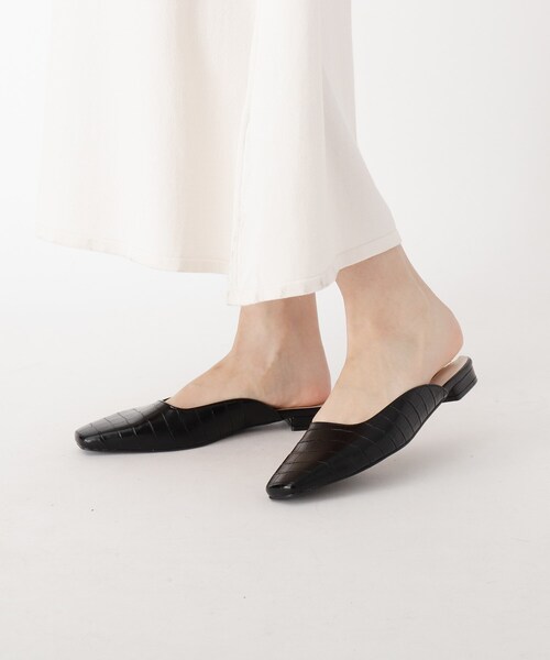 OPAQUE.CLIP（オペークドットクリップ）の「◆クロコ調ミュール（サンダル・レディース・ブラック/ブラウン系・02/03）」の2枚目の写真