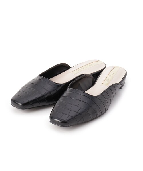 OPAQUE.CLIP（オペークドットクリップ）の「◆クロコ調ミュール（サンダル・レディース・ブラック/ブラウン系・02/03）」の5枚目の写真
