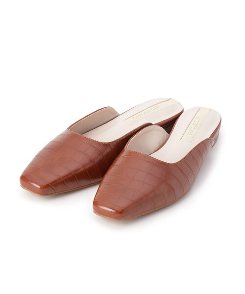 OPAQUE.CLIP（オペークドットクリップ）の「◆クロコ調ミュール（サンダル・レディース・ブラック/ブラウン系・02/03）」の6枚目の写真