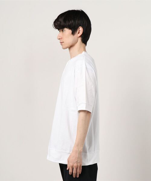 RAWLIFE（ロウライフ）の「ANTICIPO/アンティチポ/henry neck tee（Tシャツ/カットソー・メンズ・ブラック/ホワイト・46/50/48）」の4枚目の写真