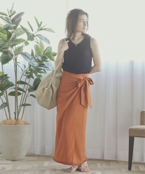 Willful by lipstar（ウィルフル バイ リップスター）の「【Willful by lipstar】Vネックニットタンクトップ（ニット/セーター・レディース・その他/ブラック/ベージュ・M）」の7枚目の写真