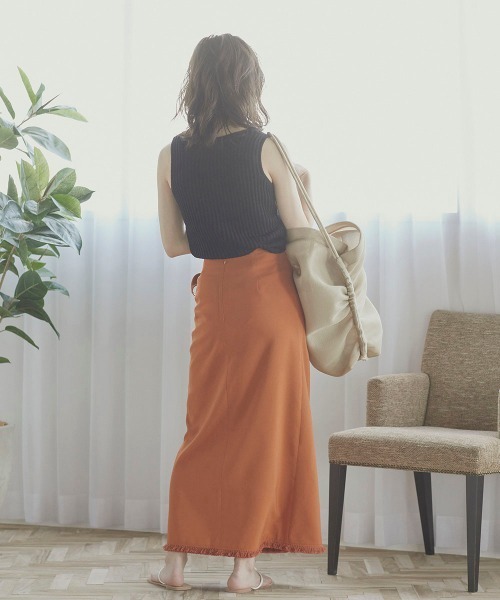 Willful by lipstar（ウィルフル バイ リップスター）の「【Willful by lipstar】Vネックニットタンクトップ（ニット/セーター・レディース・その他/ブラック/ベージュ・M）」の8枚目の写真