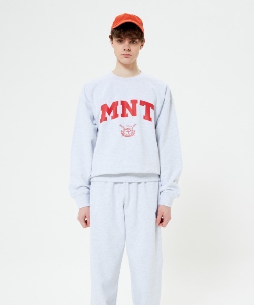 ★MAINBOOTH★Varsity MNT Heavy Sweatshirt(BRICK)★正規品 메인부스(MAINBOOTH) Varsity MNT Heavy Sweatshirt(BRICK