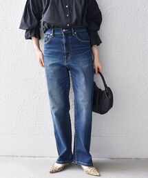 【WEB限定】デニムワイドテーパードパンツ◇