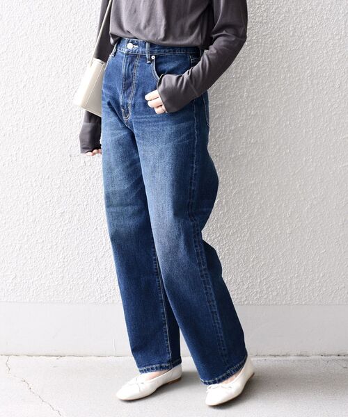SHIPS（シップス）の「【WEB限定】デニムワイドテーパードパンツ◇（デニムパンツ・レディース・ライトブルー/ネイビー/ダークブルー/ロイヤルブルー・1/2/11/4/6/8/10/9/3/5/7/12）」の22枚目の写真