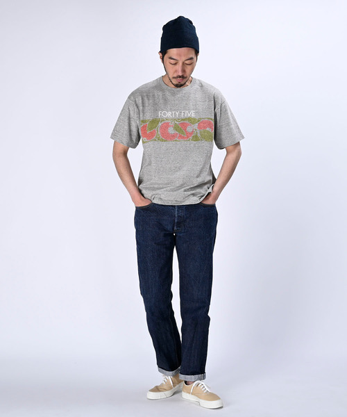 45rpm - 45R/45rpm フルーツものがたりプリントの908丸胴Tシャツ チェリートップ グレー レディース フォーティーファイブアールピーエム【中古】5-0708S♪ 45rpm - 45R/45rpm フルーツものがたりプリントの908丸胴Tシャツ