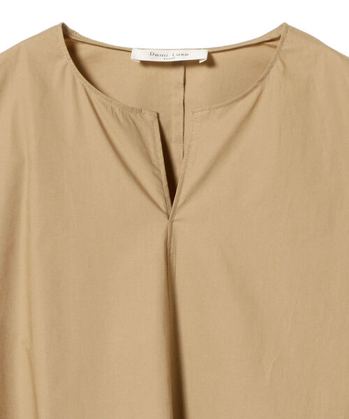 Demi-Luxe BEAMS - Demi-Luxe BEAMS ウール スリットネック プルオーバー　ボーダー Demi-Luxe BEAMS - Demi-Luxe BEAMS ウール スリットネック プル