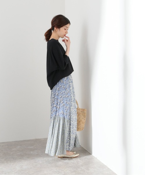 SLOBE IENA（スローブイエナ）の「パイルキーネックプルオーバー【手洗い可能】◆（Tシャツ/カットソー・レディース・ブラック/アイボリー・FREE）」の21枚目の写真