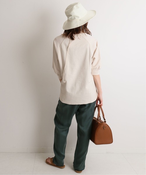 SLOBE IENA（スローブイエナ）の「パイルキーネックプルオーバー【手洗い可能】◆（Tシャツ/カットソー・レディース・ブラック/アイボリー・FREE）」の15枚目の写真