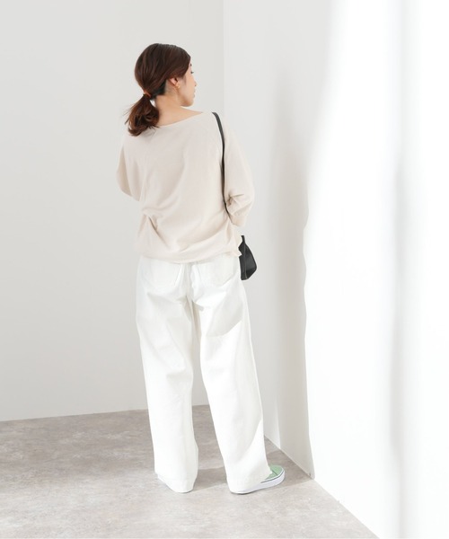 SLOBE IENA（スローブイエナ）の「パイルキーネックプルオーバー【手洗い可能】◆（Tシャツ/カットソー・レディース・ブラック/アイボリー・FREE）」の20枚目の写真