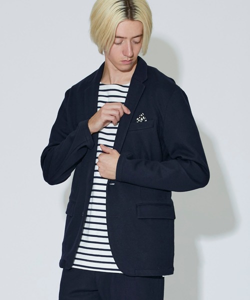 MAIN ATTRACTION(メインアトラクション)の「【MAIN ATTRACTION】JAPAN WOOL JERSEY ジャケット(テーラードジャケット・メンズ・ブラック/グレー/ネイビー・MEDIUM/LARGE/LL/SMALL)」の3枚目の写真