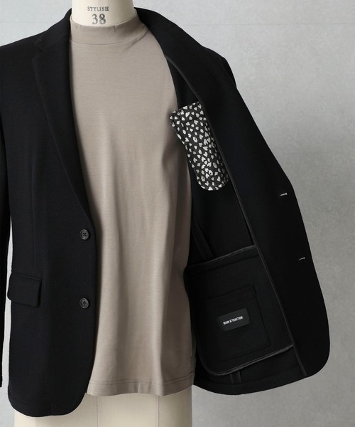 MAIN ATTRACTION(メインアトラクション)の「【MAIN ATTRACTION】JAPAN WOOL JERSEY ジャケット(テーラードジャケット・メンズ・ブラック/グレー/ネイビー・MEDIUM/LARGE/LL/SMALL)」の16枚目の写真